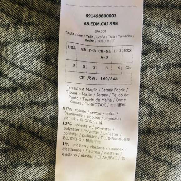 Coat MAX AND CO Black and White Small Cotton Blend - Picture 9 of 9